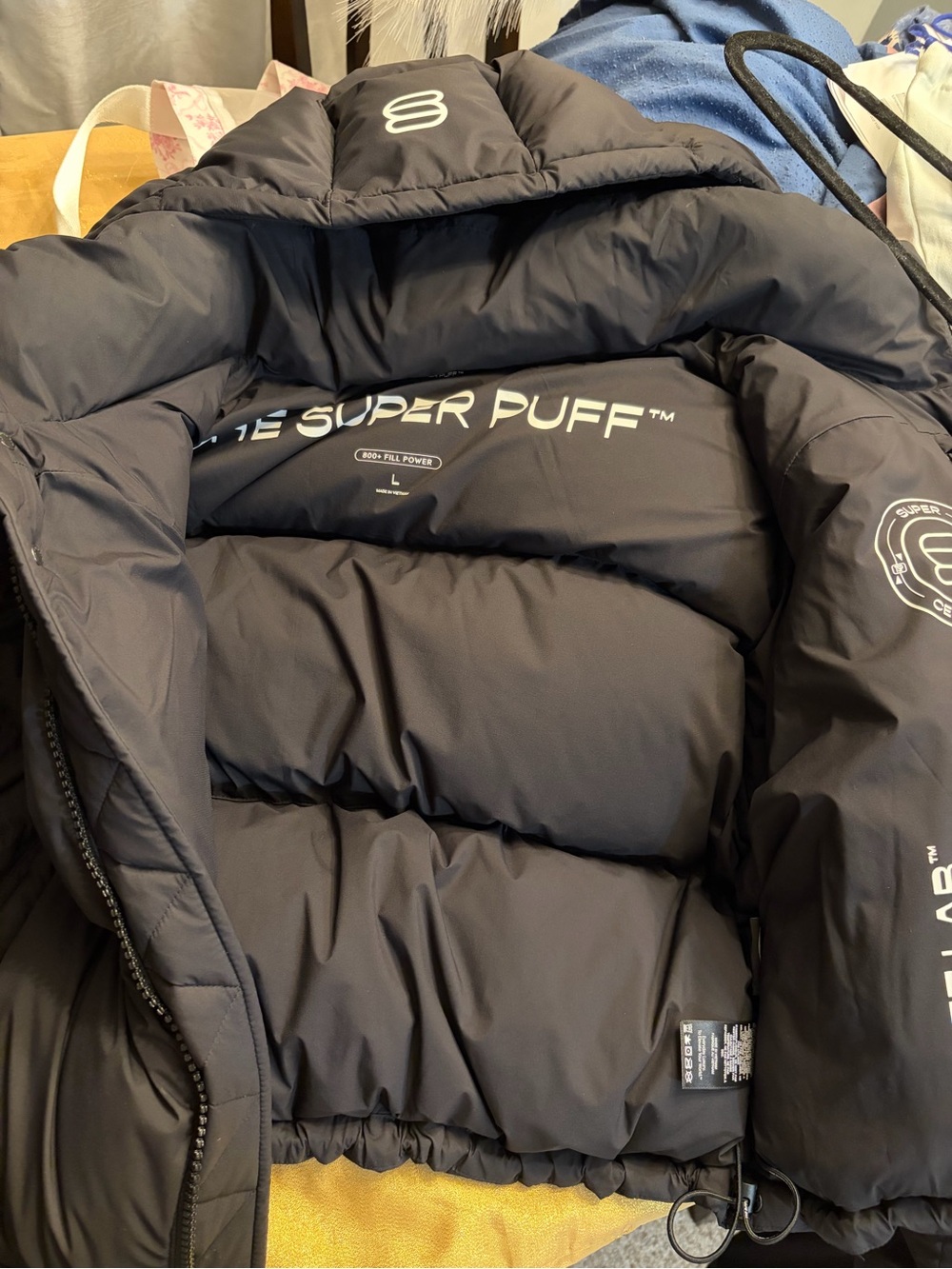 Aritzia Black Hooded Puffer Coat - Picture 3 of 4